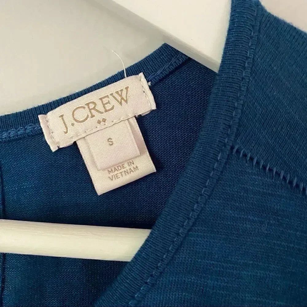 J.Crew blue tank top peek a boo back small